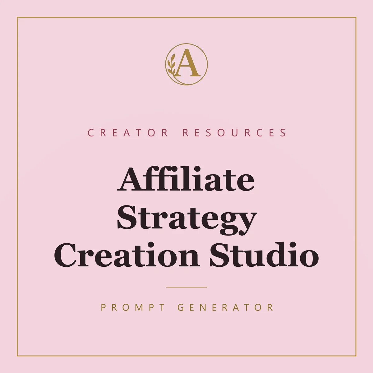 Affiliate Strategy Creation Studio