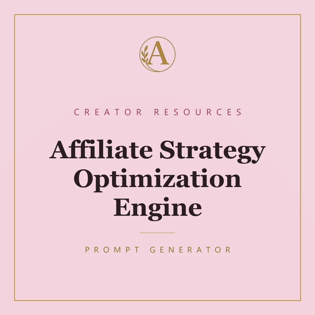 Affiliate Strategy Optimization Engine