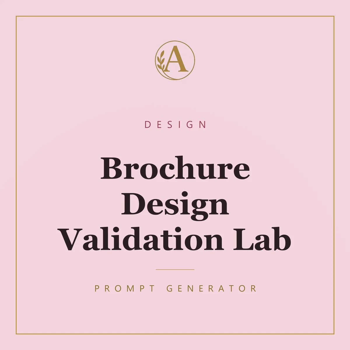 Brochure Design Validation Lab