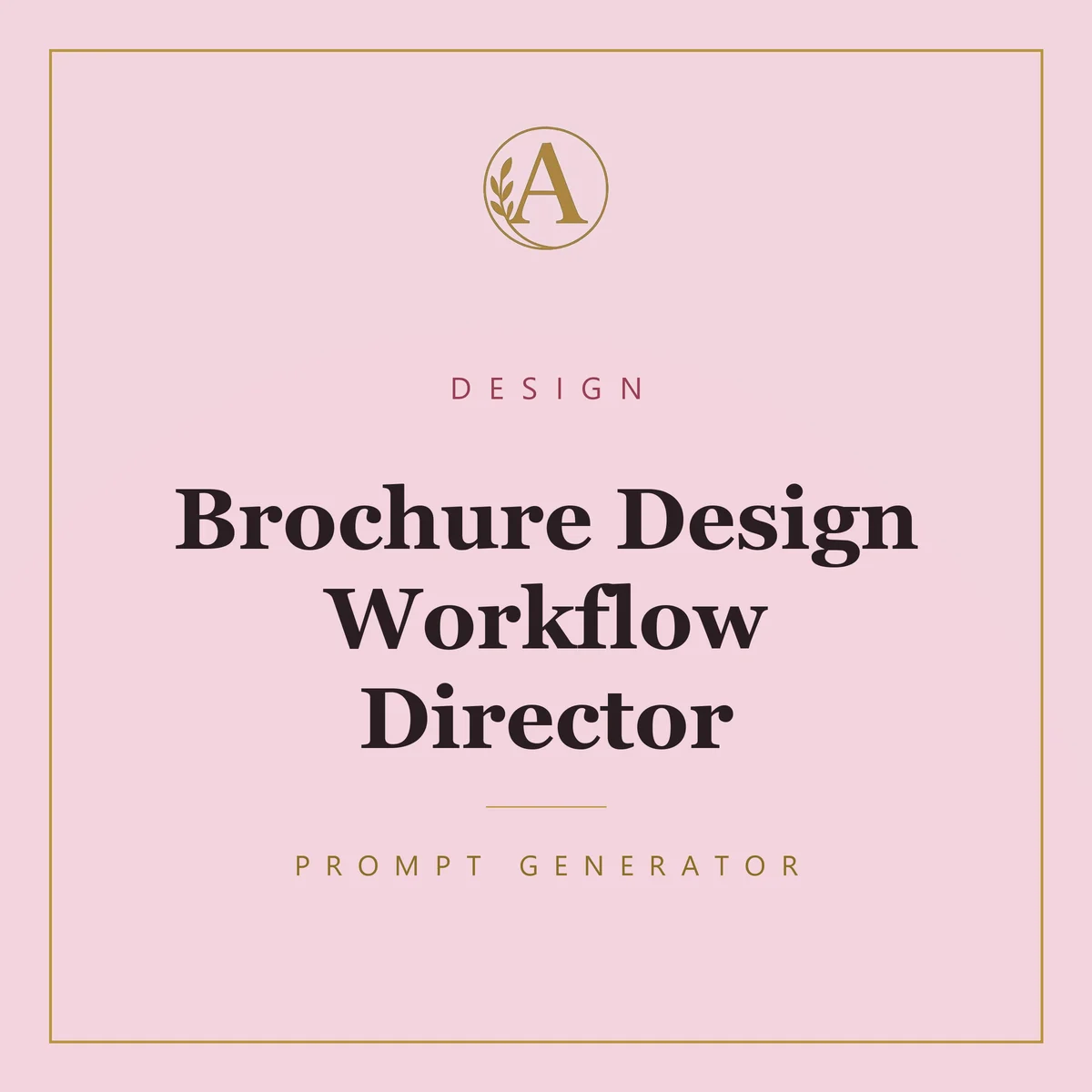 Brochure Design Workflow Director