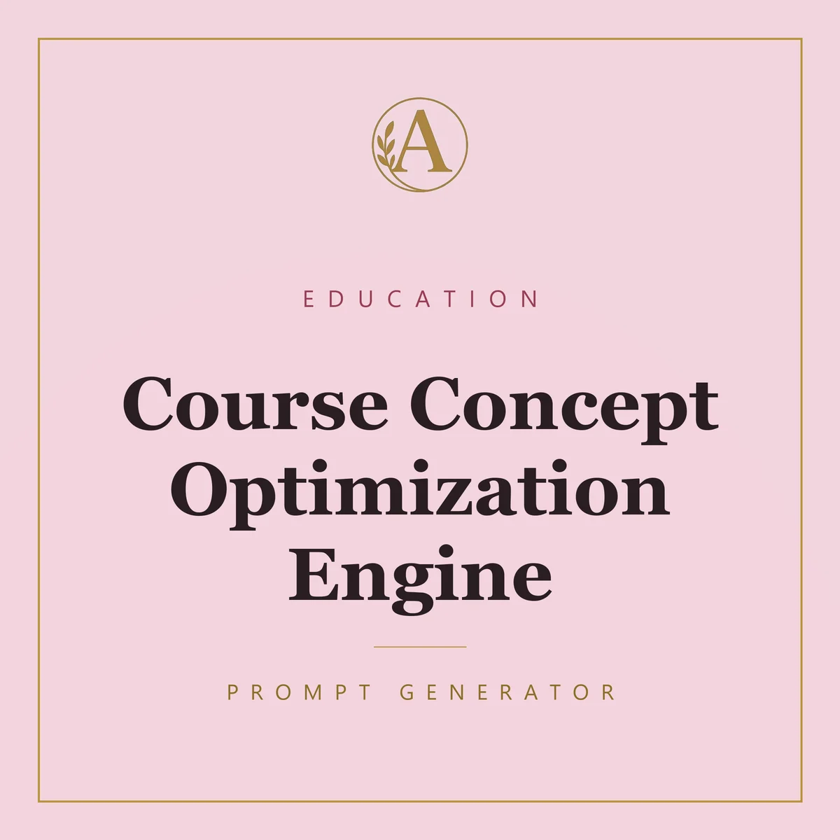 Course Concept Optimization Engine