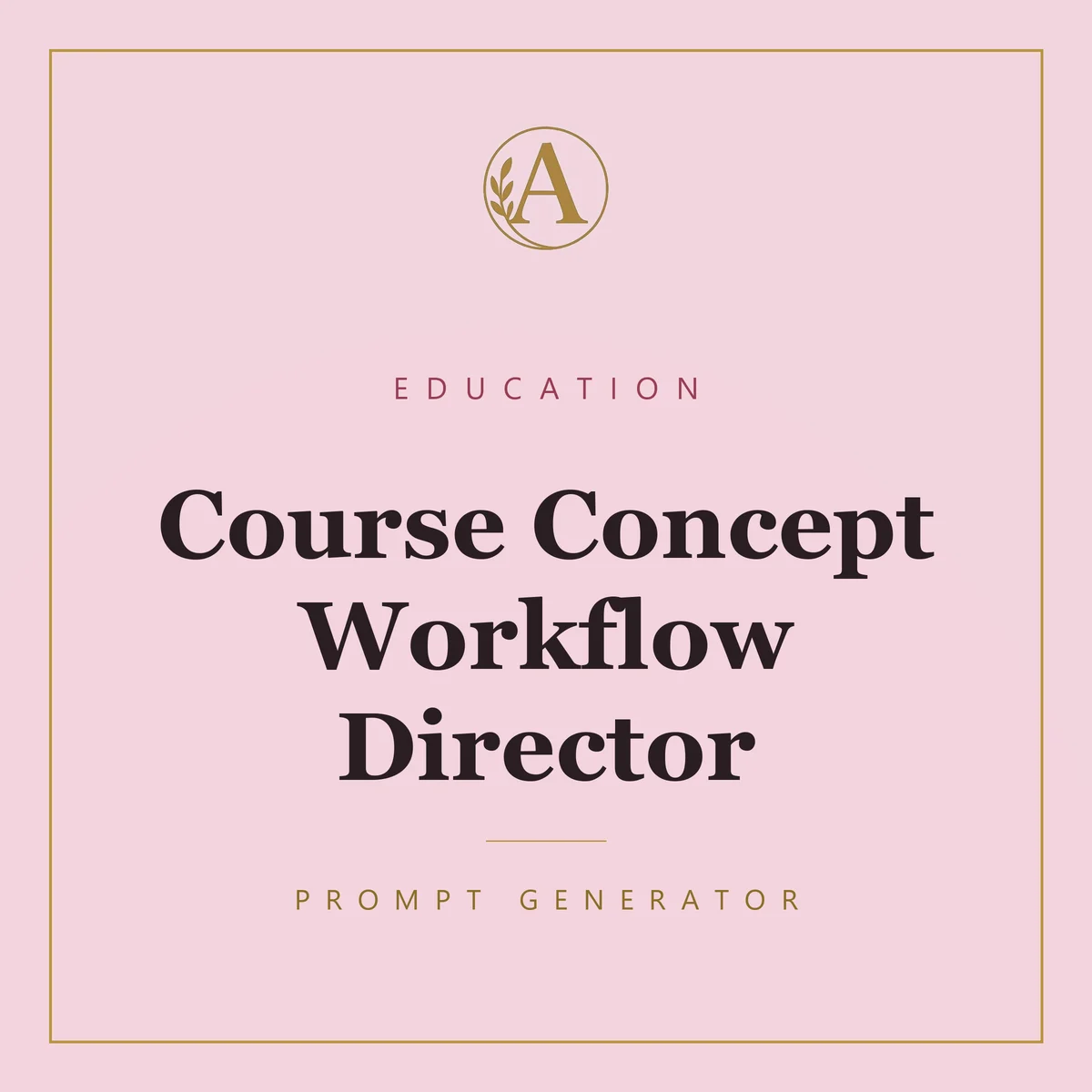 Course Concept Workflow Director