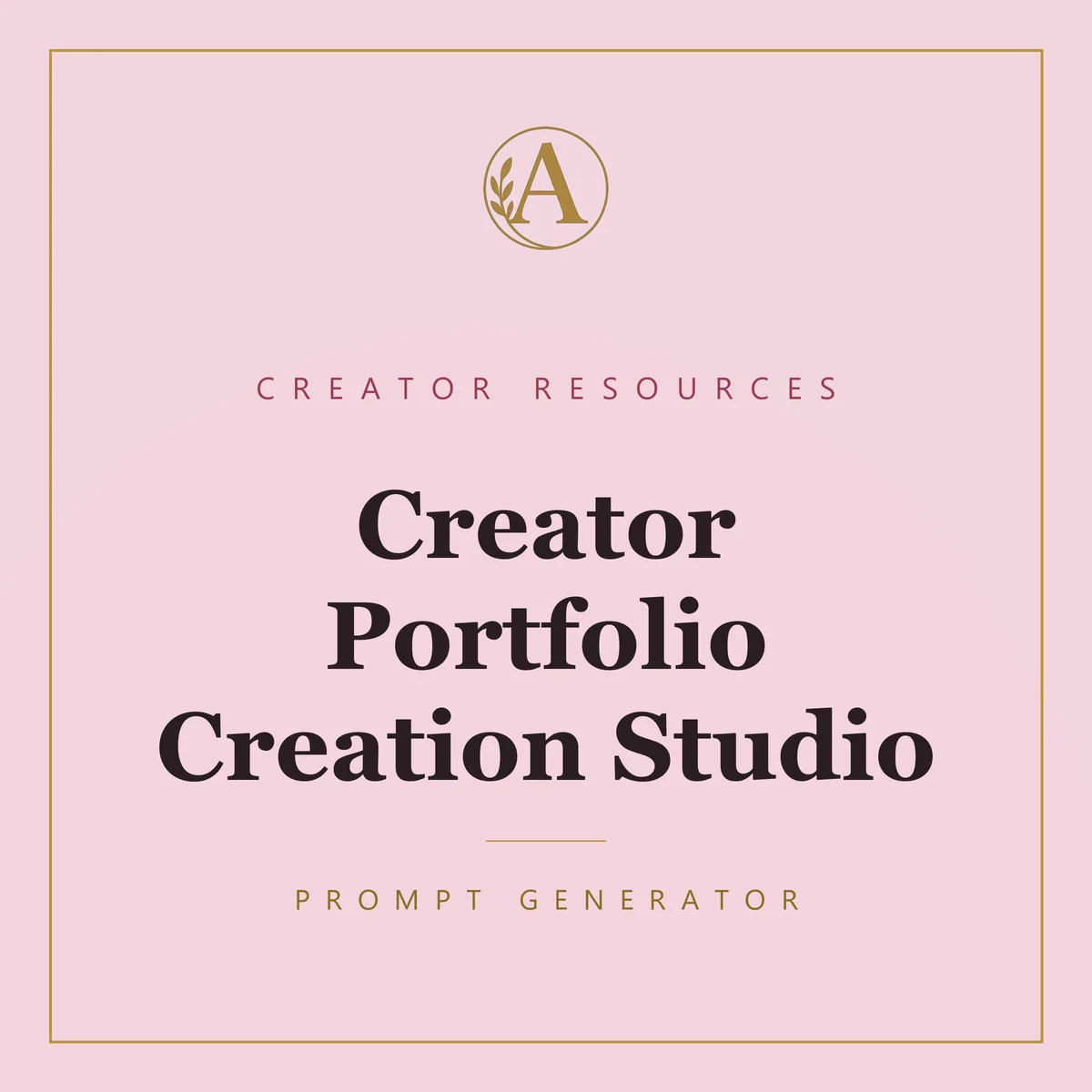 Creator Portfolio Creation Studio