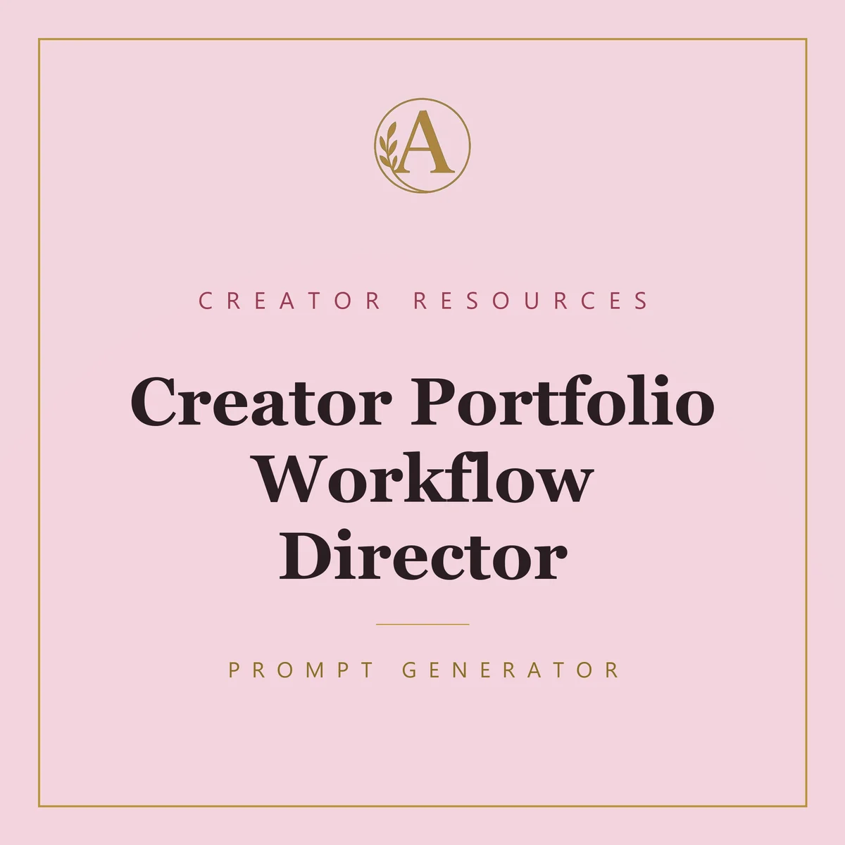 Creator Portfolio Workflow Director