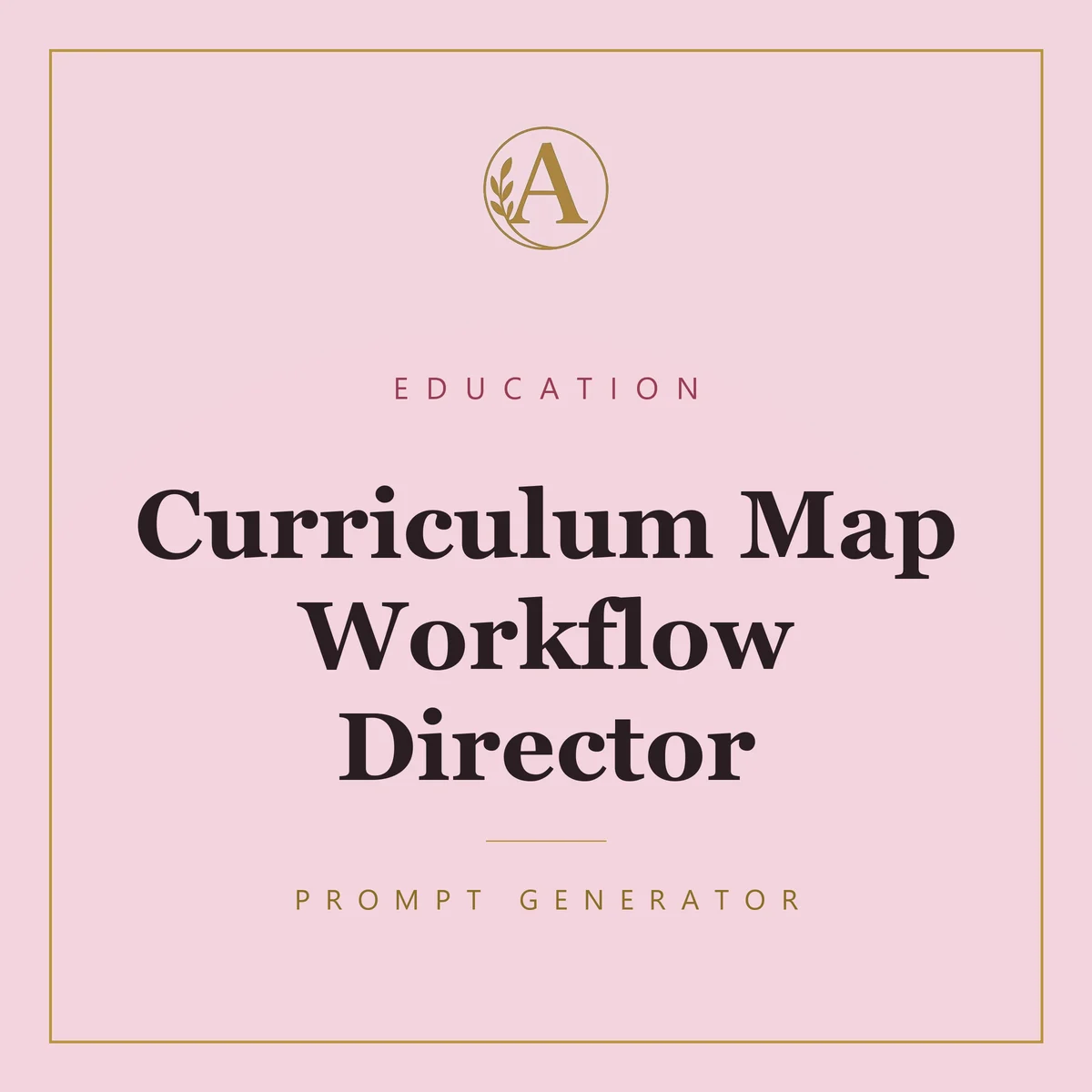 Curriculum Map Workflow Director