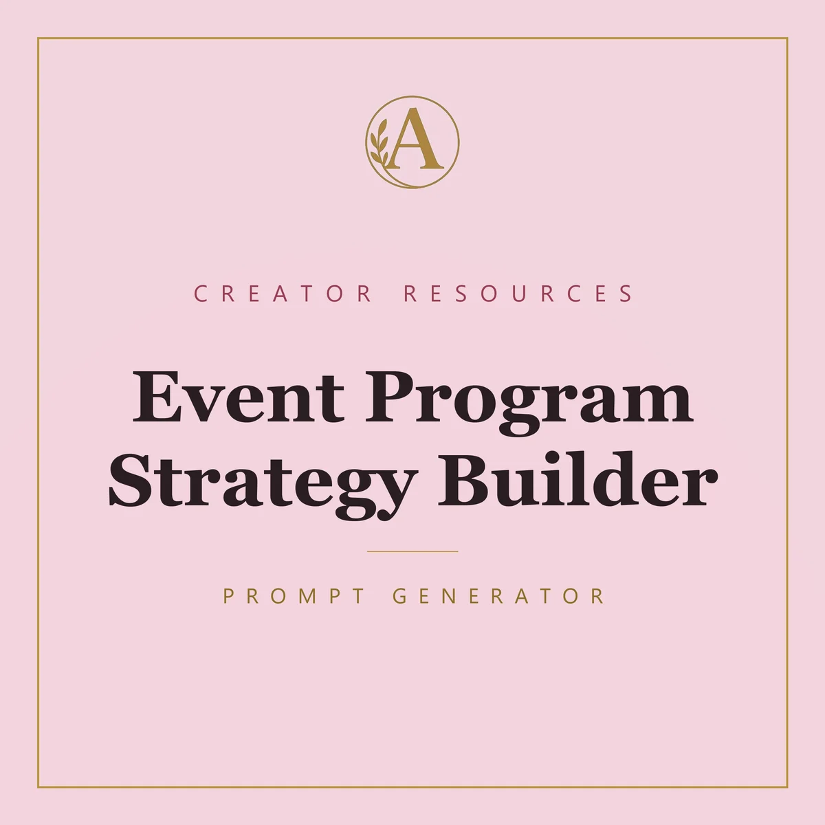 Event Program Strategy Builder