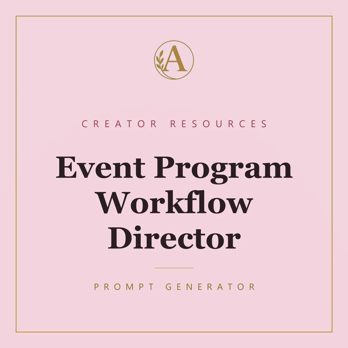 Event Program Workflow Director