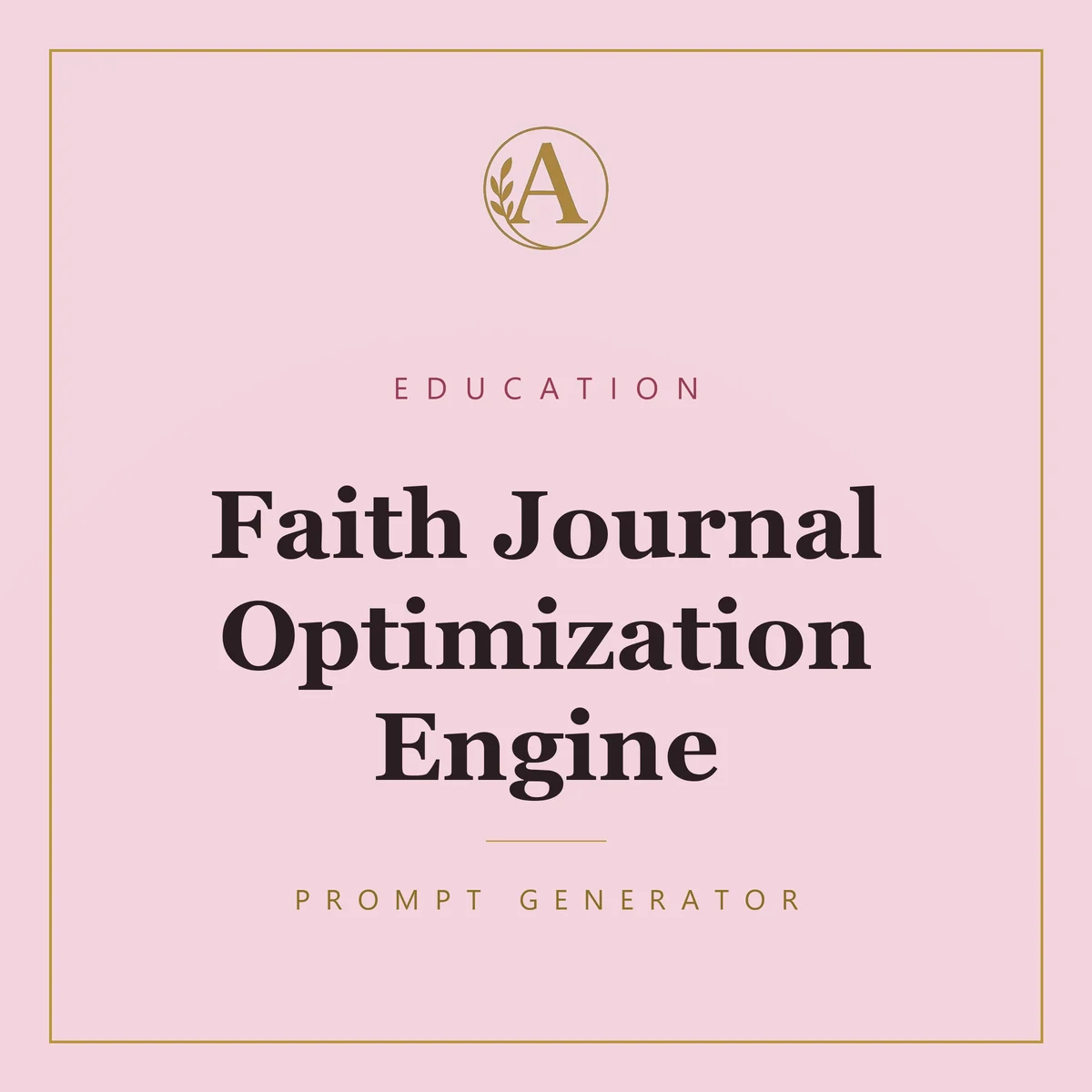 Faith Journal Optimization Engine