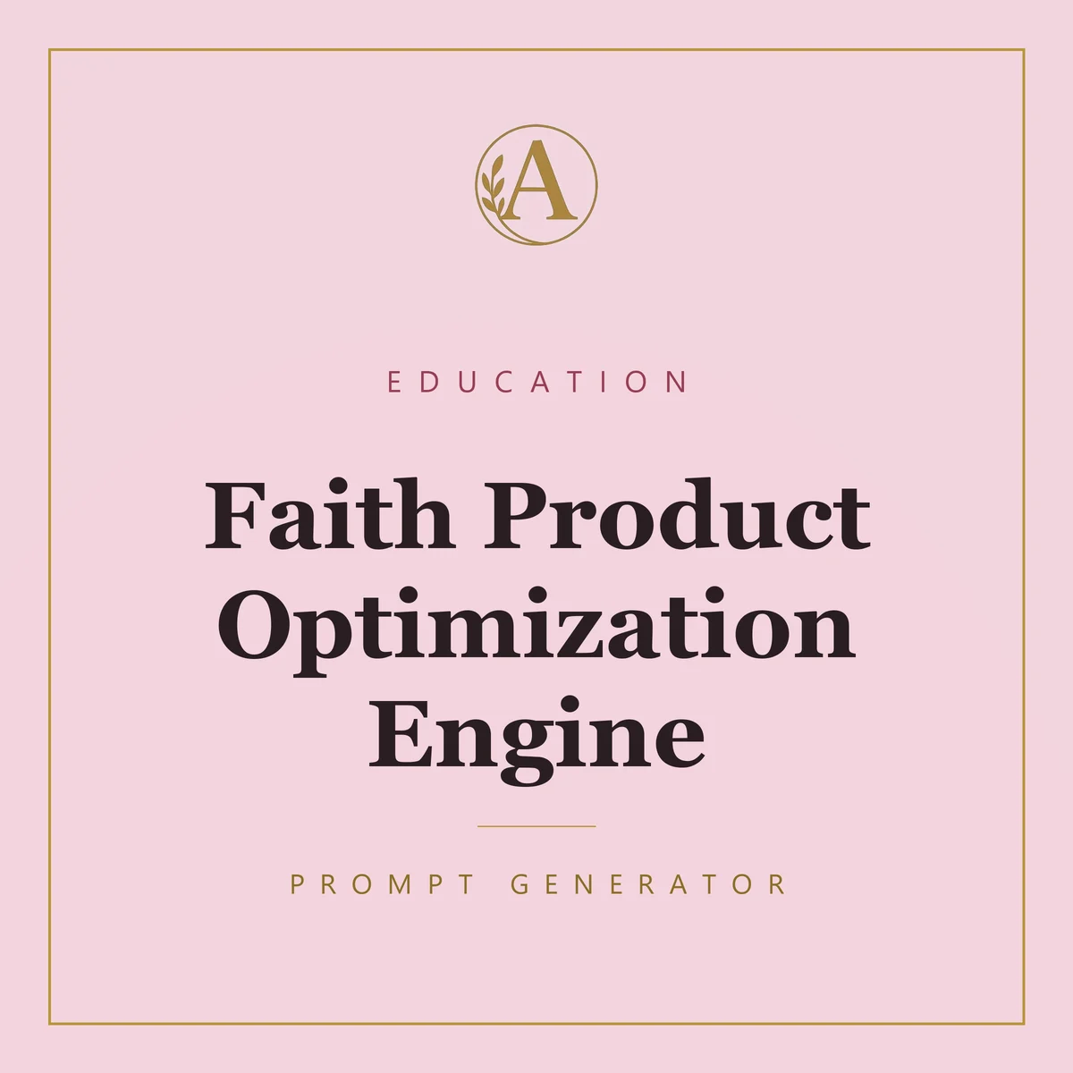 Faith Product Optimization Engine