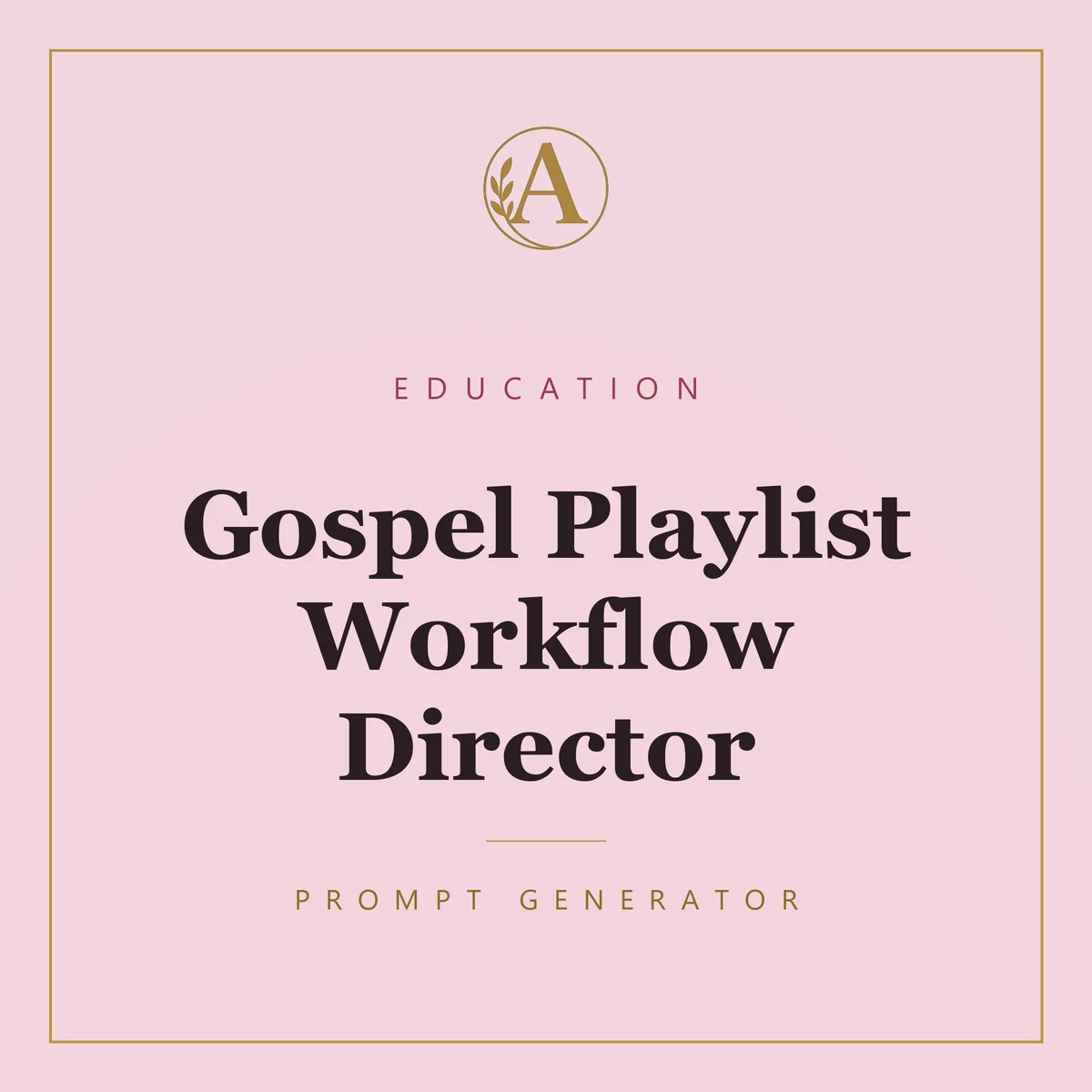 Gospel Playlist Workflow Director