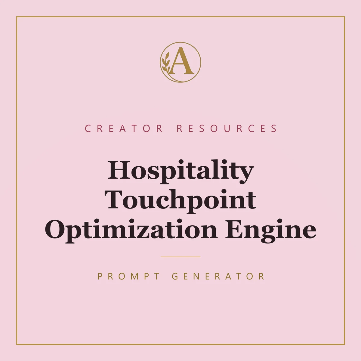 Hospitality Touchpoint Optimization Engine