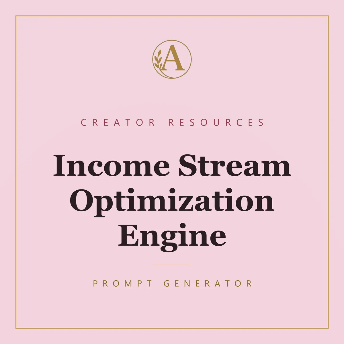 Income Stream Optimization Engine
