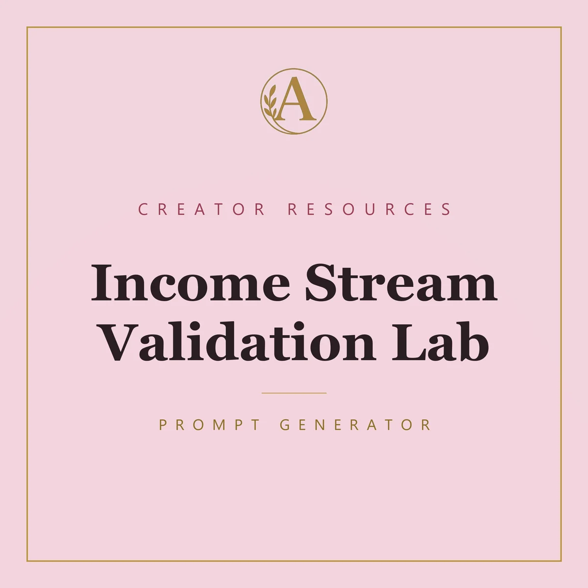 Income Stream Validation Lab