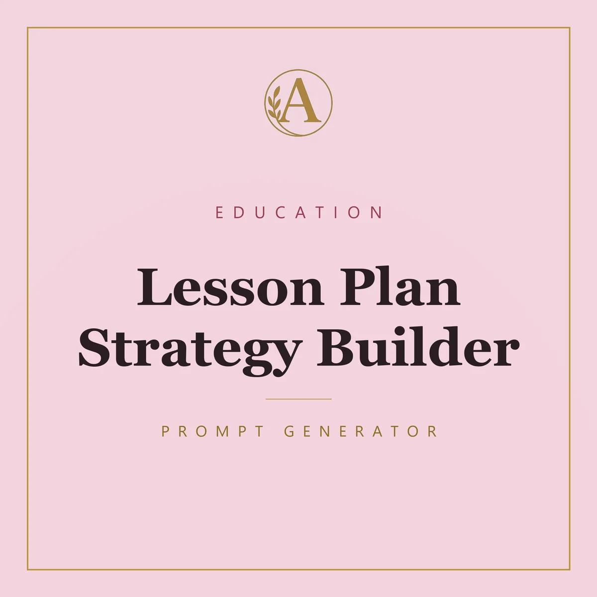 Lesson Plan Strategy Builder