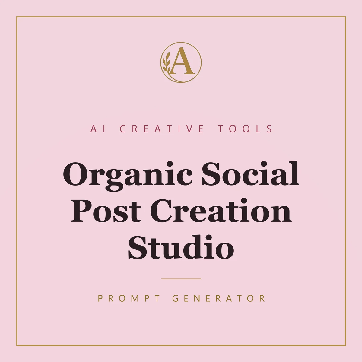 Organic Social Post Creation Studio