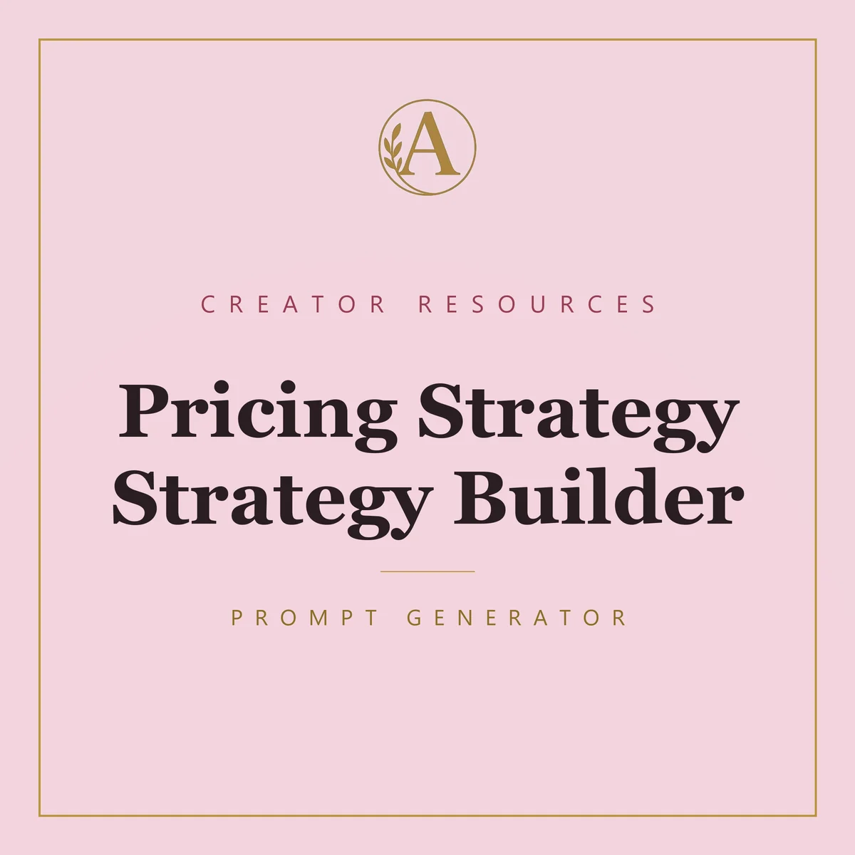 Pricing Strategy Strategy Builder