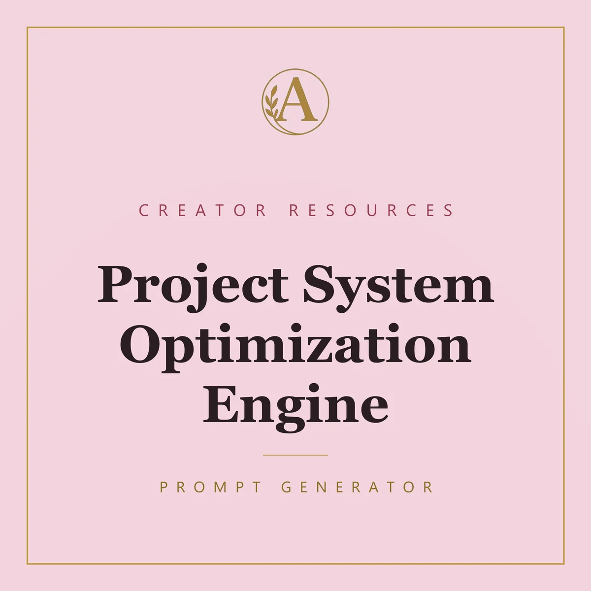 Project System Optimization Engine