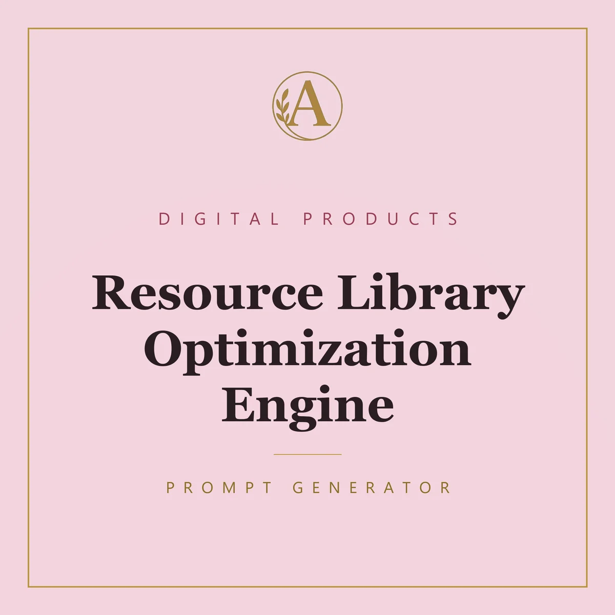Resource Library Optimization Engine