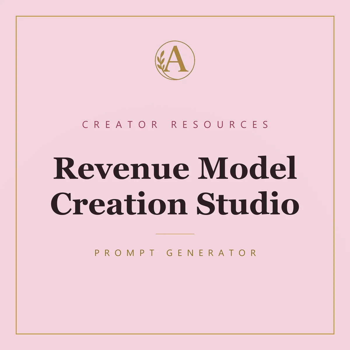 Revenue Model Creation Studio