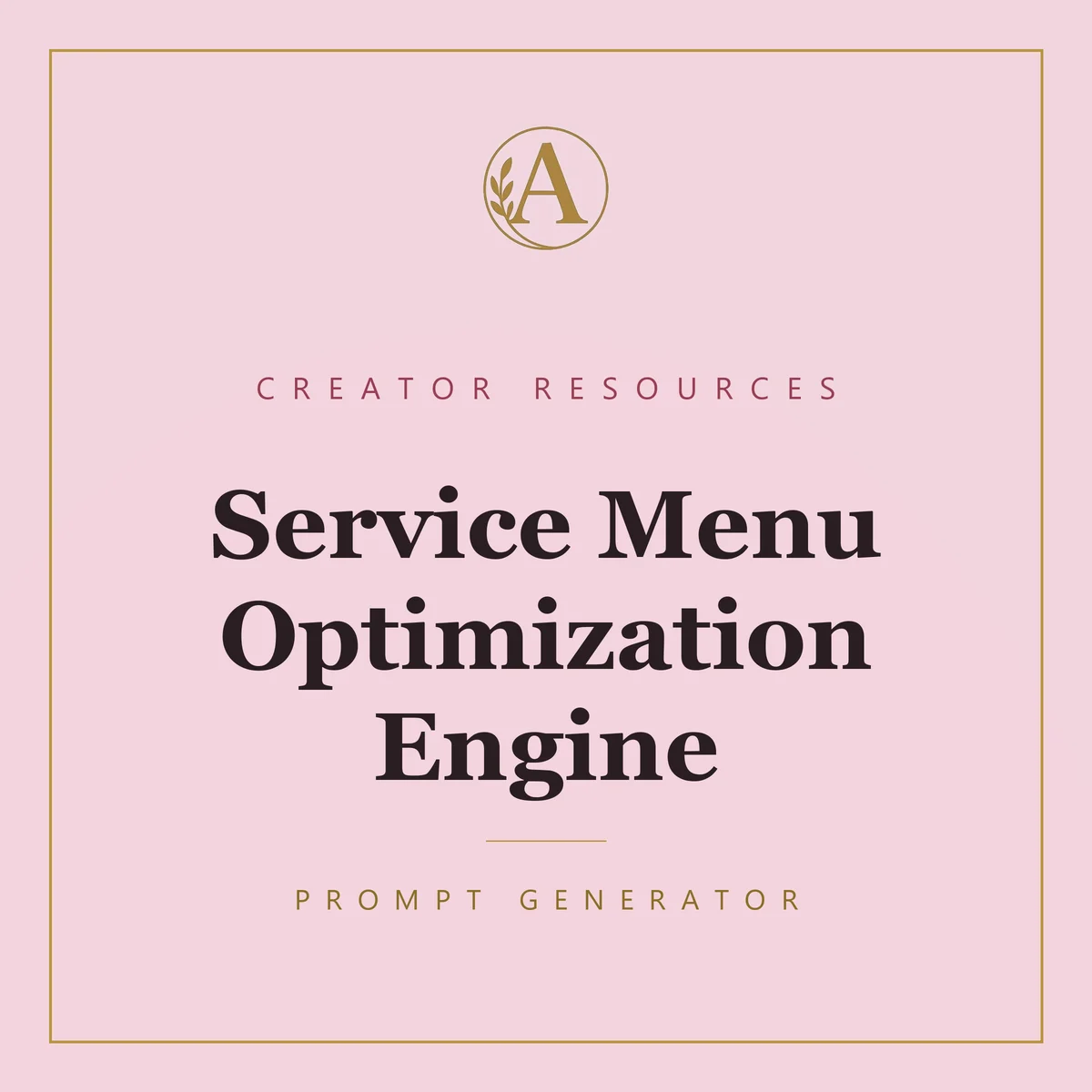 Service Menu Optimization Engine