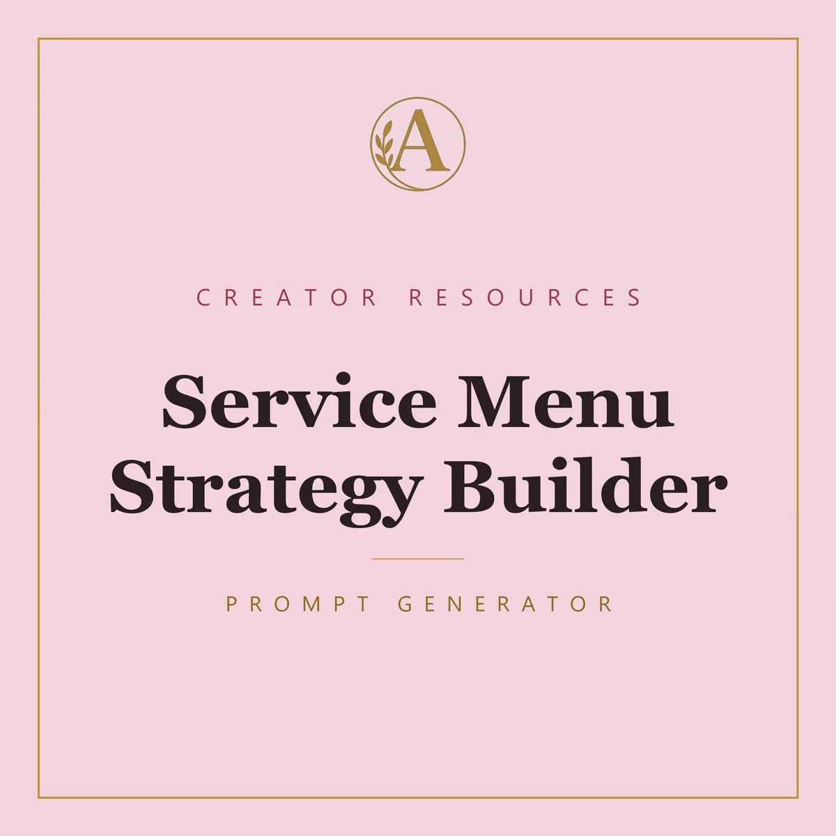 Service Menu Strategy Builder