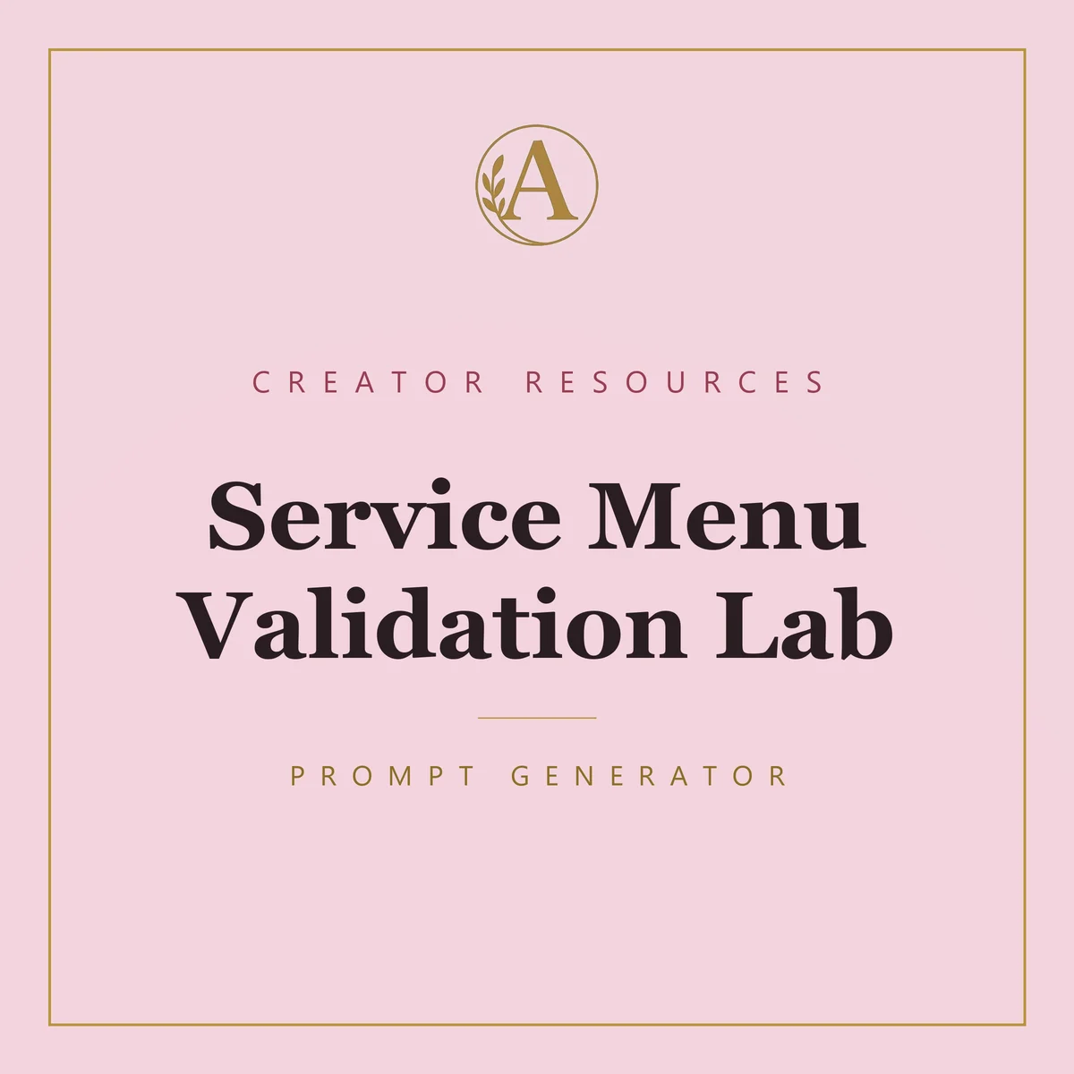 Service Menu Validation Lab