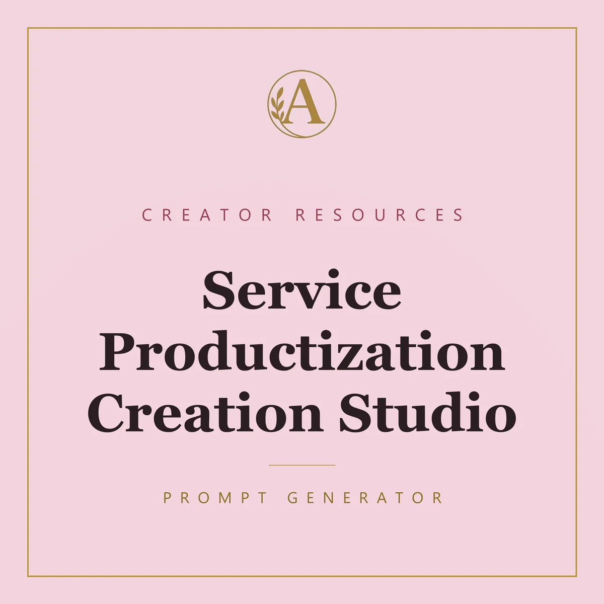 Service Productization Creation Studio