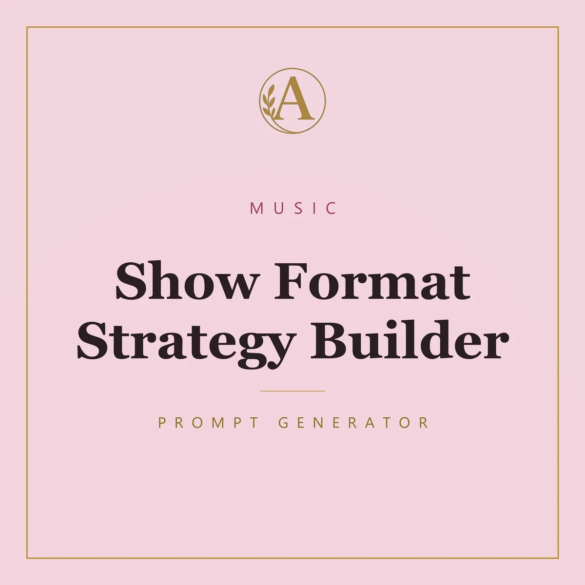 Show Format Strategy Builder