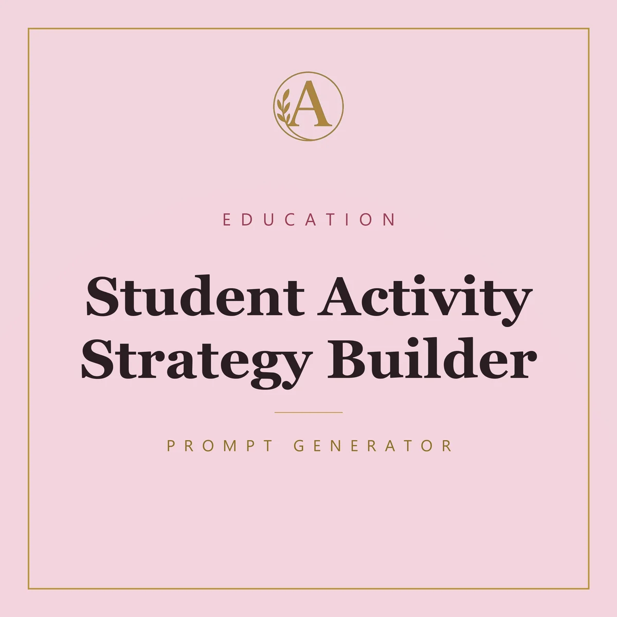 Student Activity Strategy Builder