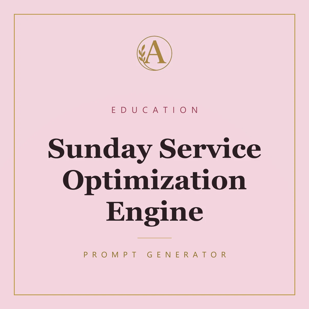 Sunday Service Optimization Engine