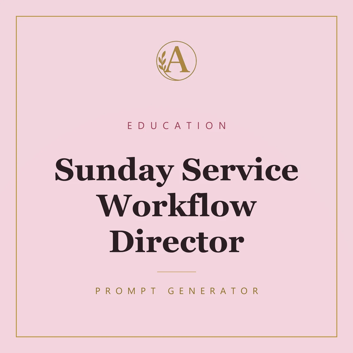 Sunday Service Workflow Director