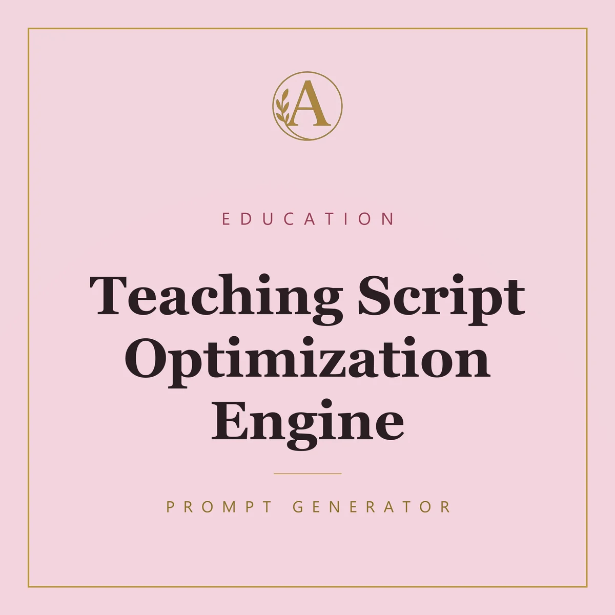 Teaching Script Optimization Engine
