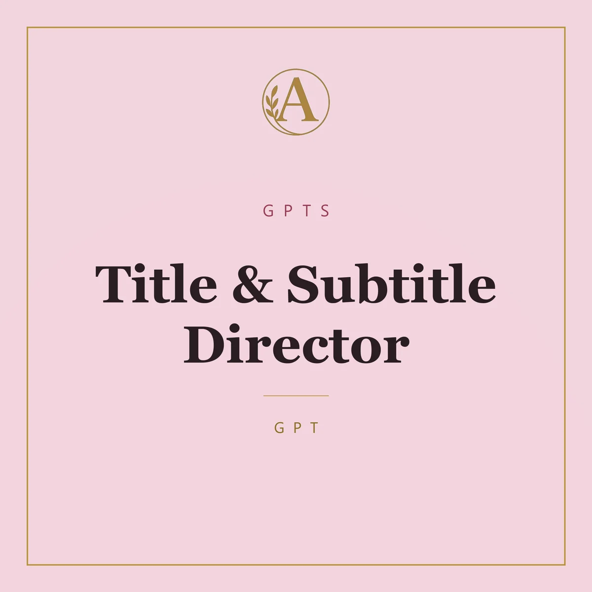 Title & Subtitle Director