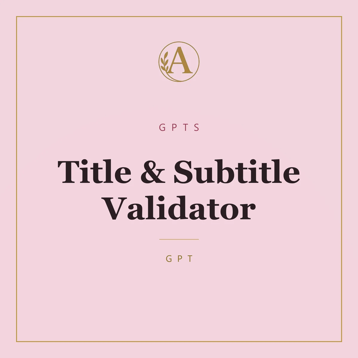 Title & Subtitle Validator