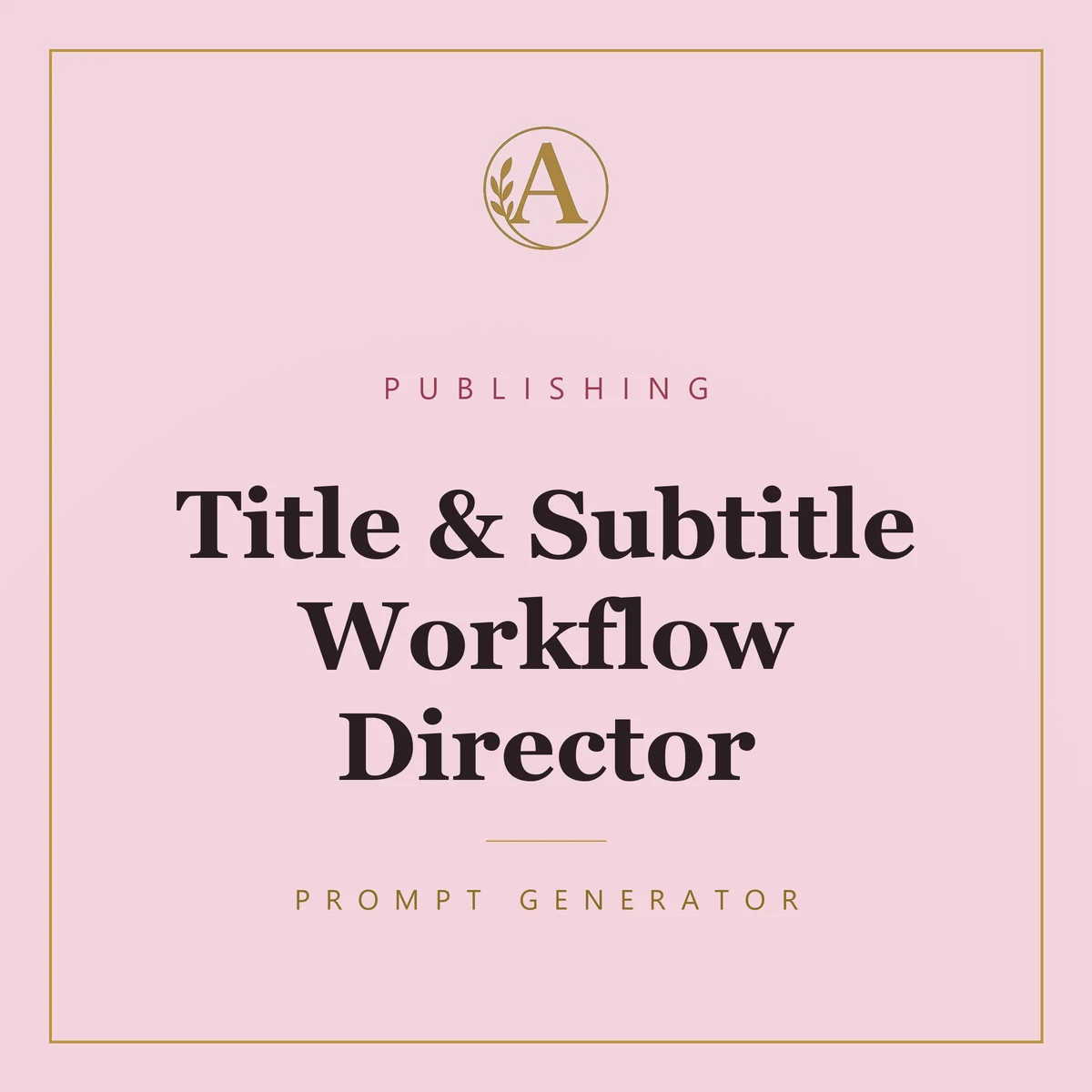 Title & Subtitle Workflow Director