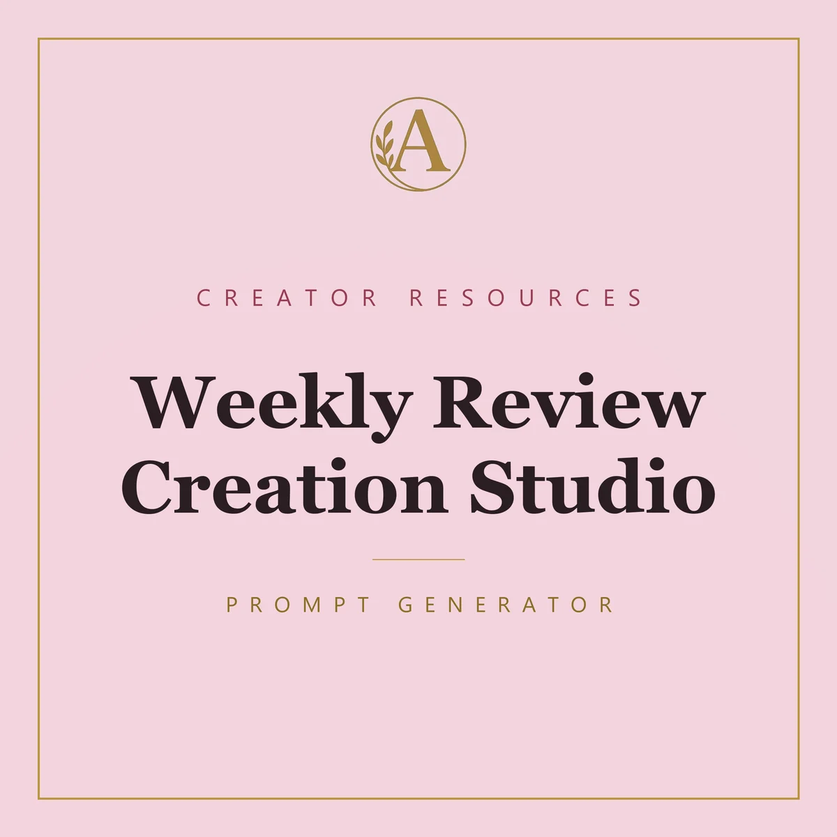 Weekly Review Creation Studio