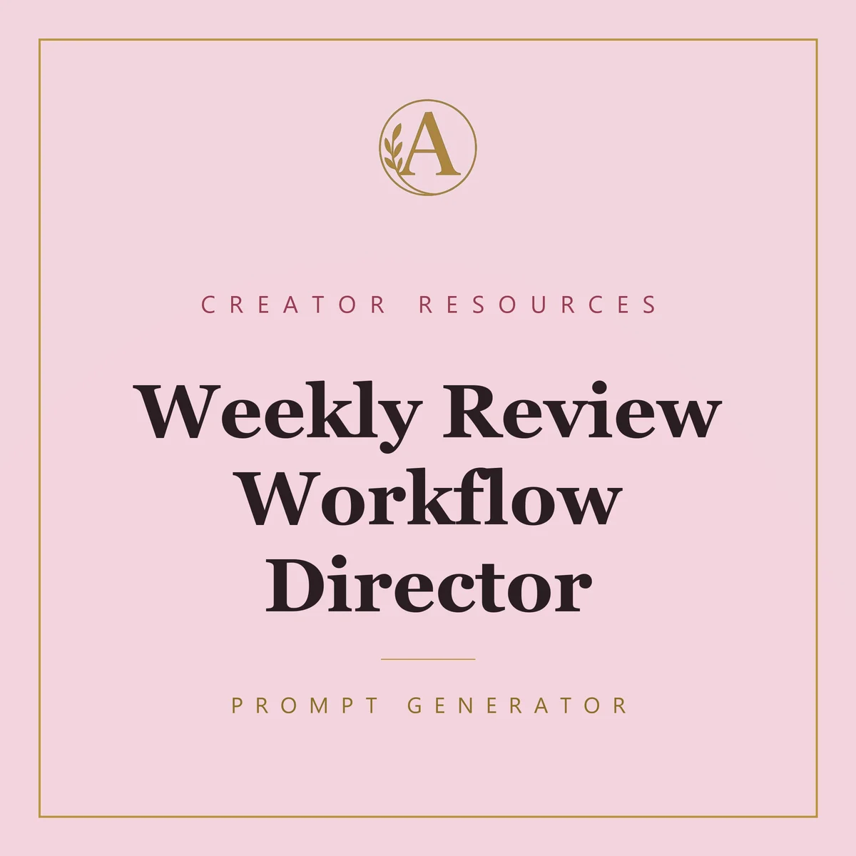 Weekly Review Workflow Director