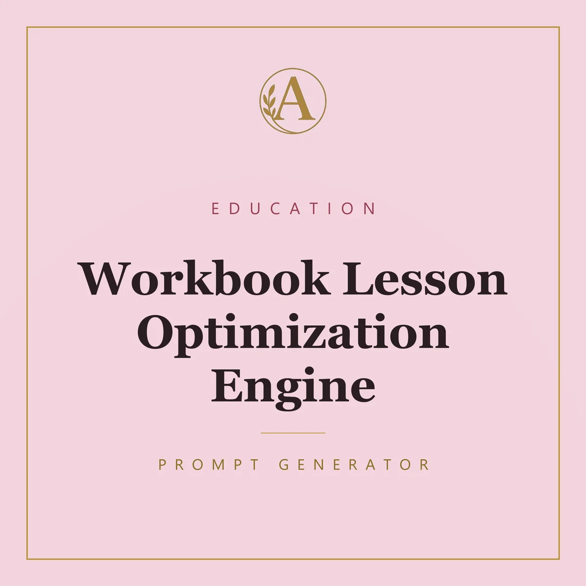Workbook Lesson Optimization Engine